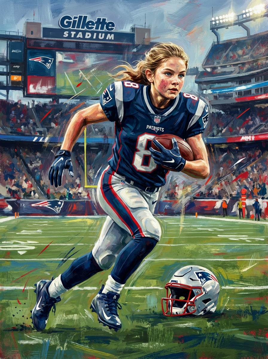 New England Patriots football player poster
