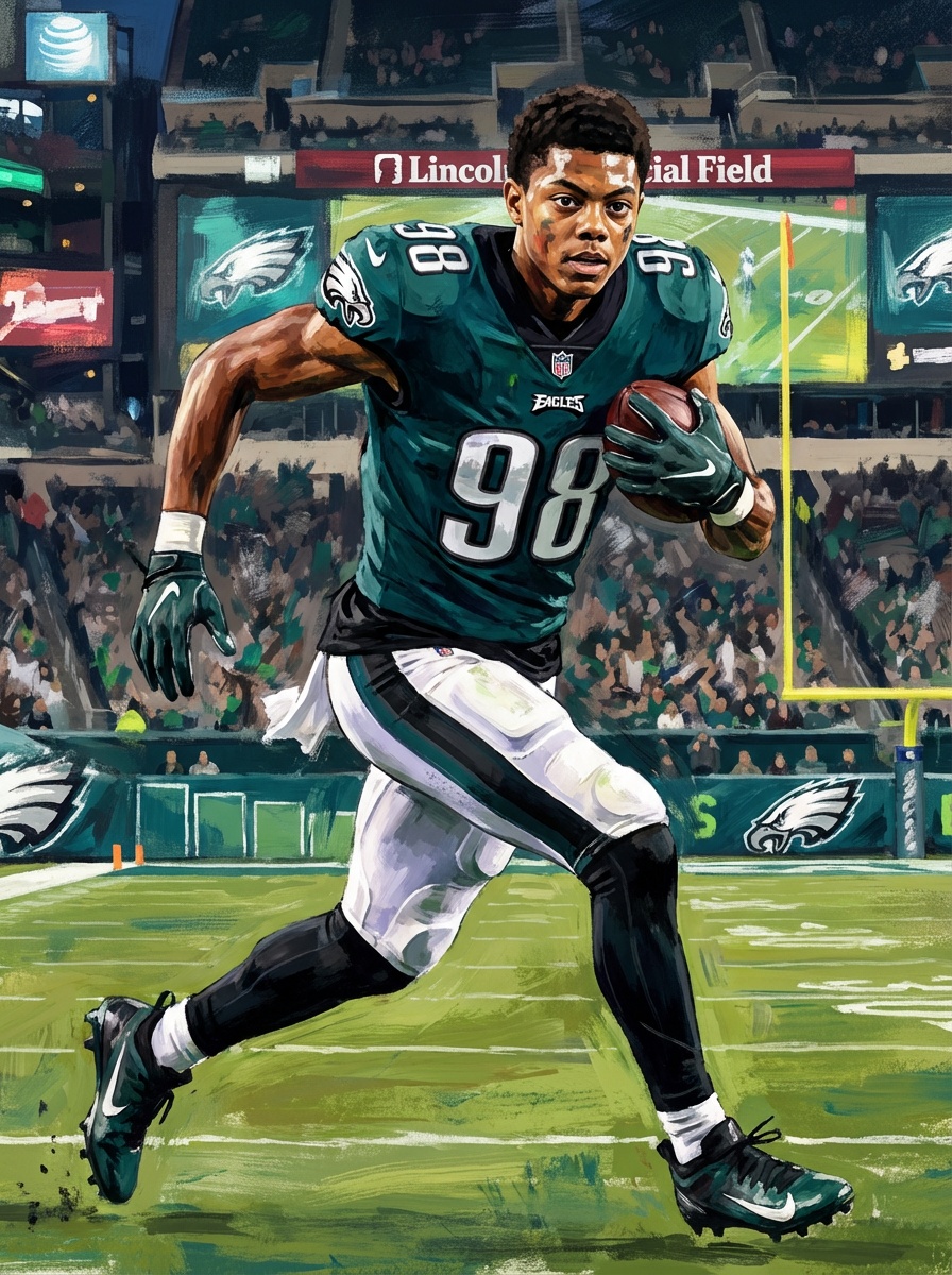 Philadelphia Eagles football player poster