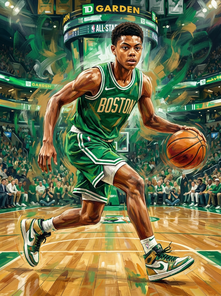 Boston Celtics all-star basketball poster