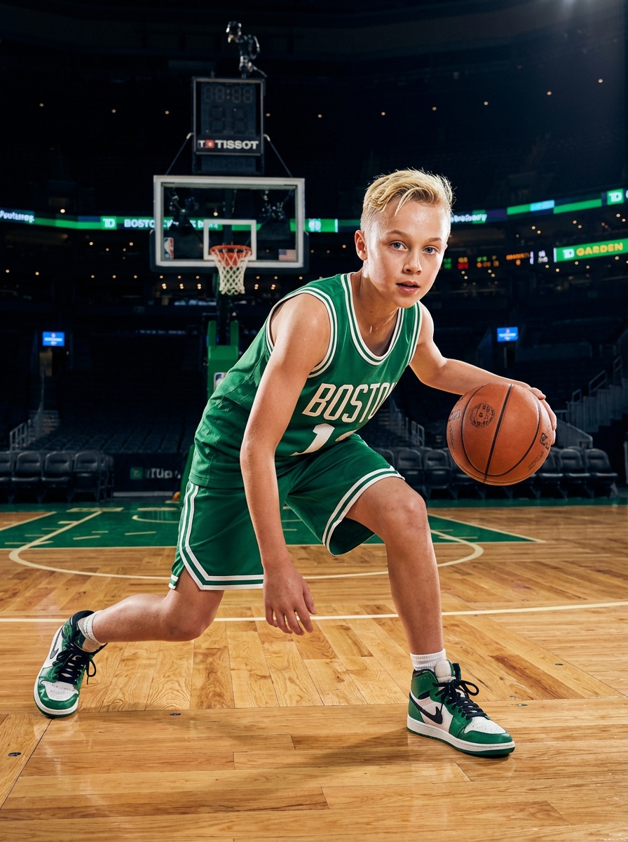 Boston Celtics basketball player poster