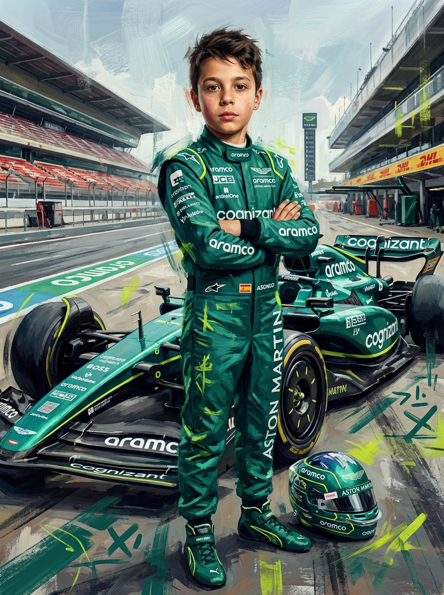 Aston Martin F1 driver poster