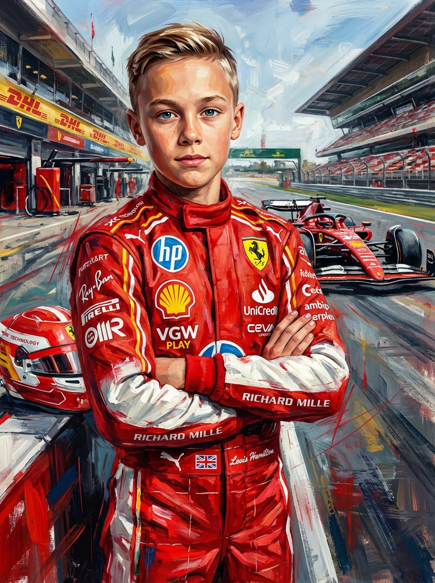 Ferrari F1 driver poster