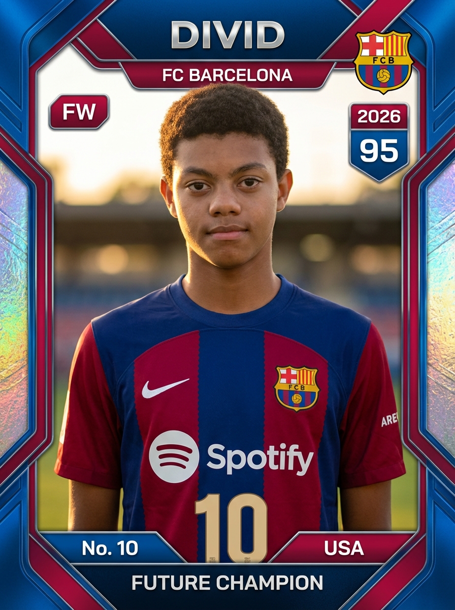 FC Barcelona collectible card poster