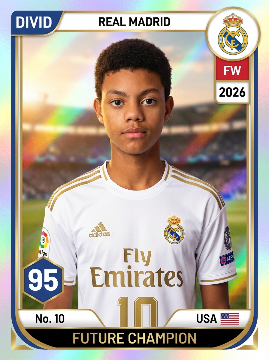 Real Madrid collectible card poster