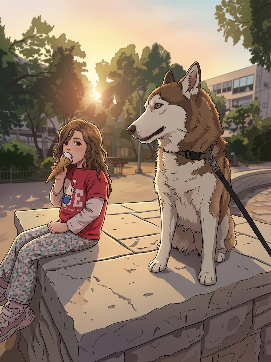 Modern anime cartoon poster